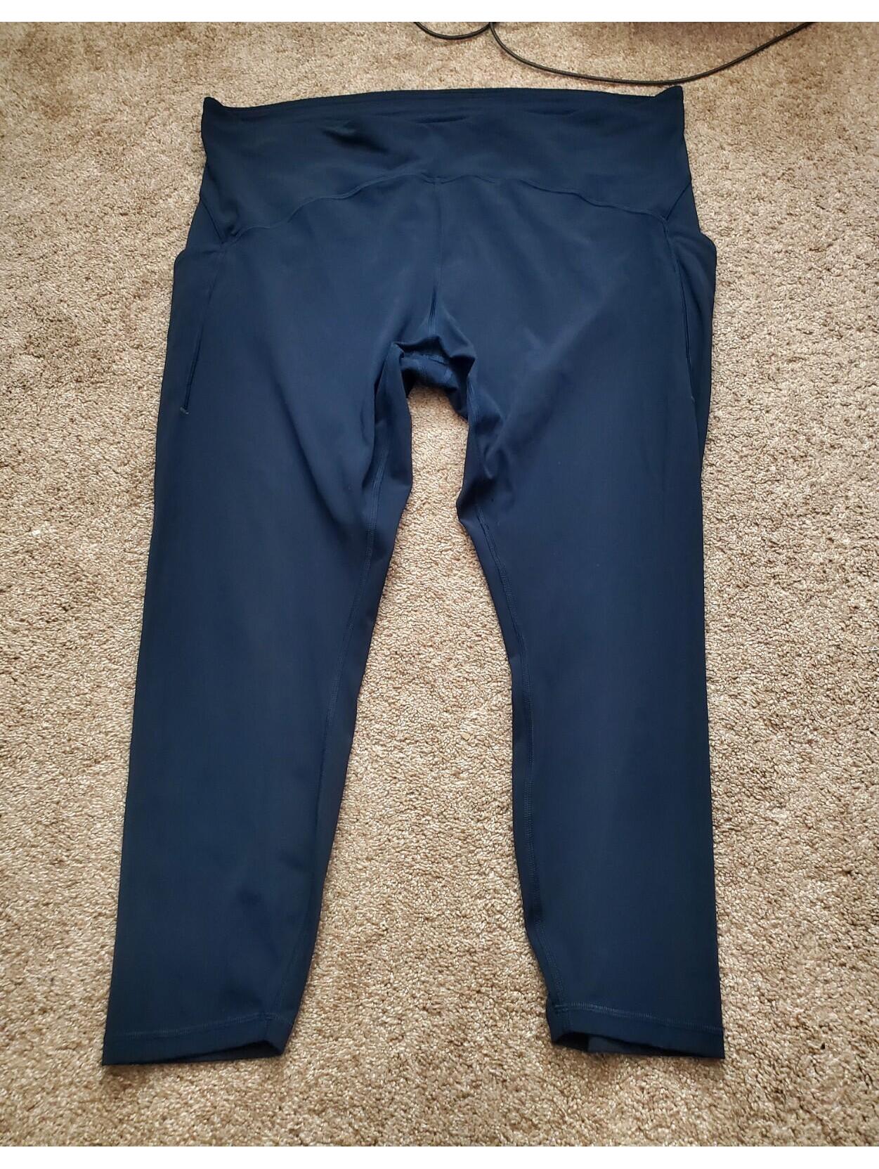 Lululemon Leggings Womens 20 Blue High Rise Plus Size Yoga Running Athletic